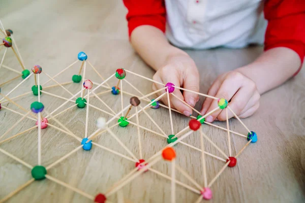 Geometrik şekiller, yapmak çocuk mühendislik ve kök — Stok fotoğraf
