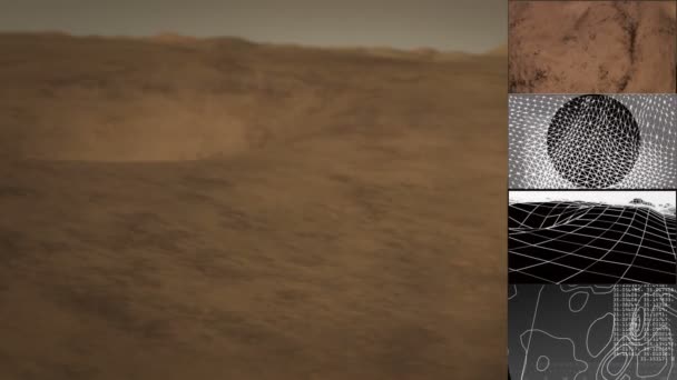 火星探査車グラフィカルユーザインタフェースアニメーション — ストック動画