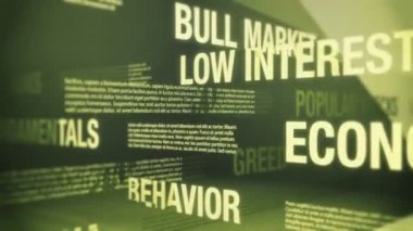 Borsa Patlaması veya Boğa Piyasası İlgili Terimler Kusursuz Arkaplan Döngüsü Canlandırması