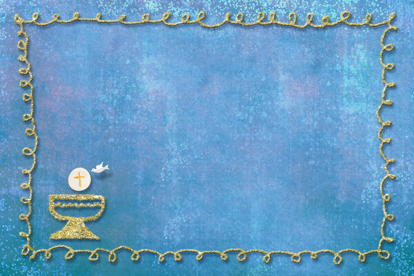 First holy communion invitation card.