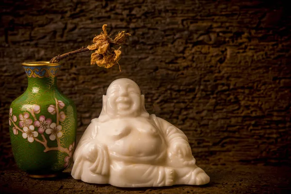 Spiritual old jade figurine Budai Maitreya — ストック写真