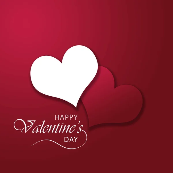 Happy Valentine Day Card Template Minimalist Design — Stock Photo, Image