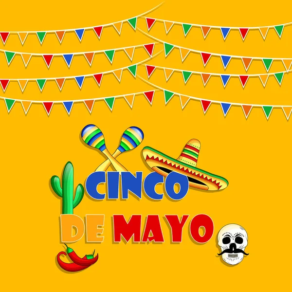 Ilustração Fundo Para Cinco Mayo —  Vetores de Stock