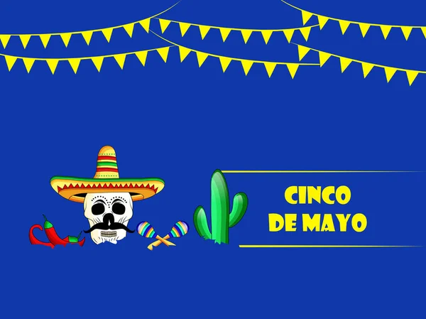 Illustration Des Hintergrunds Für Cinco Mayo — Stockvektor