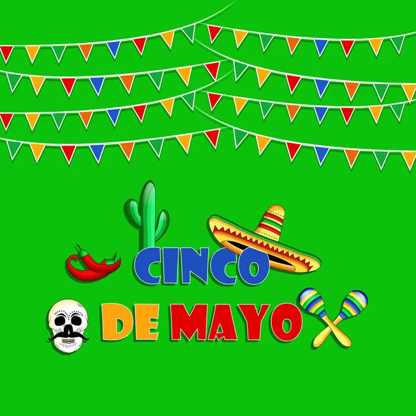 Illustration Des Hintergrunds Für Cinco Mayo — Stockvektor