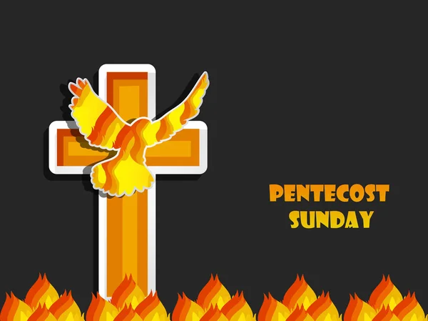 Ilustración Elementos Del Trasfondo Del Domingo Pentecostés — Vector de stock