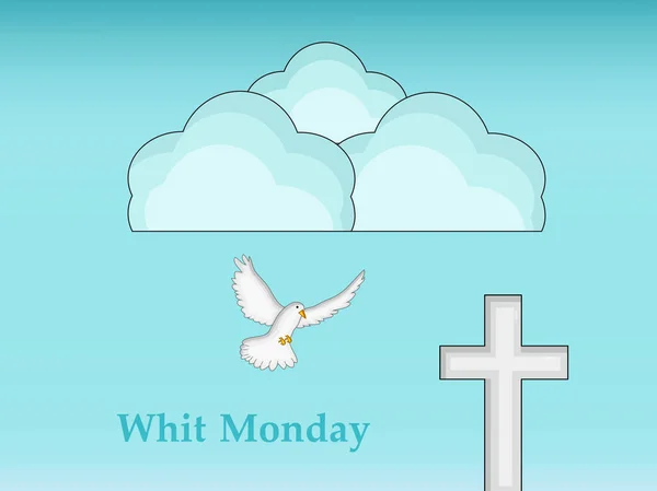 Ilustrație Elementelor Din Whit Monday Background — Vector de stoc