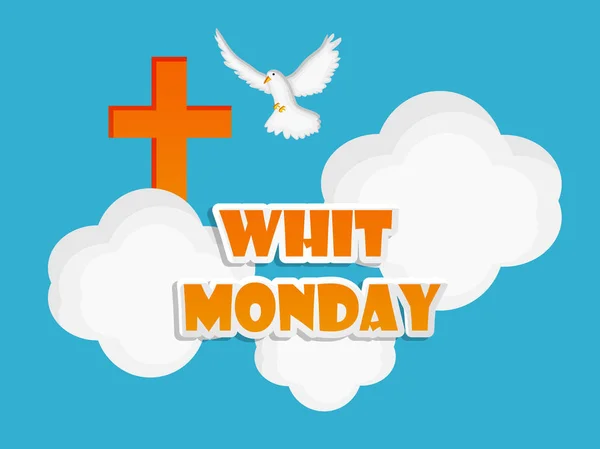 Ilustrație Elementelor Din Whit Monday Background — Vector de stoc