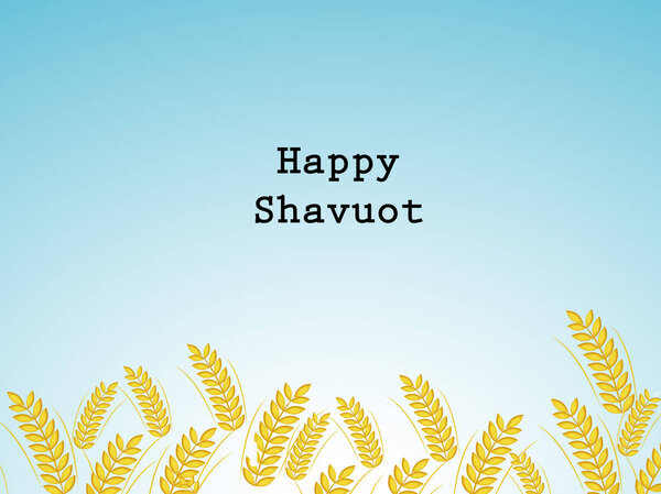 illustration of elements of Shavuot Background
