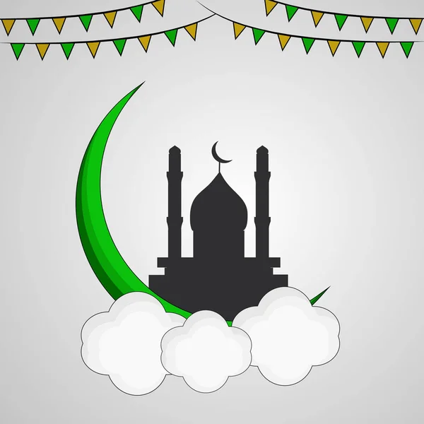 Ilustração Festival Muçulmano Fundo Eid — Vetor de Stock