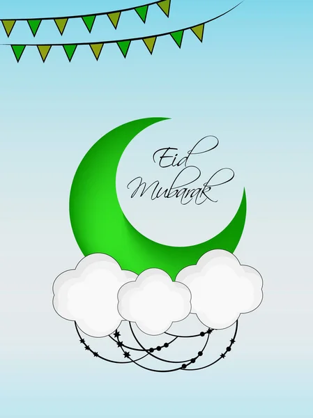 Ilustración Del Festival Musulmán Fondo Eid — Vector de stock