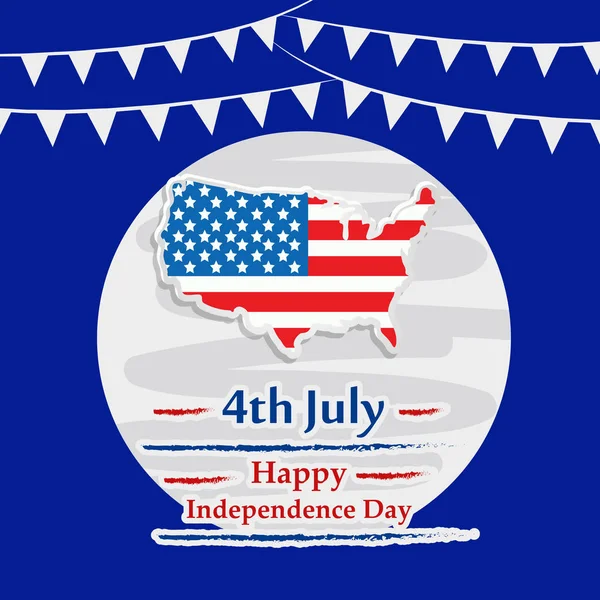 Illustration Background Usa Independence Day — Stock Vector