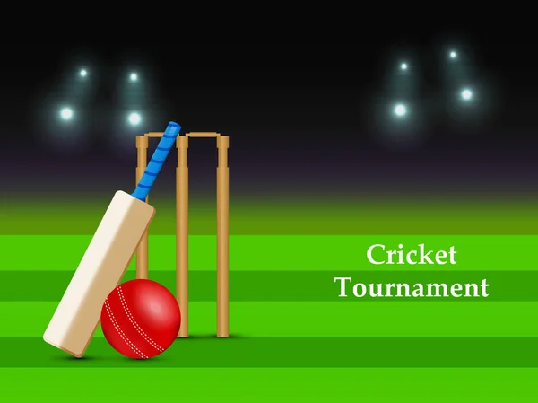 Illustration of Cricket sport background