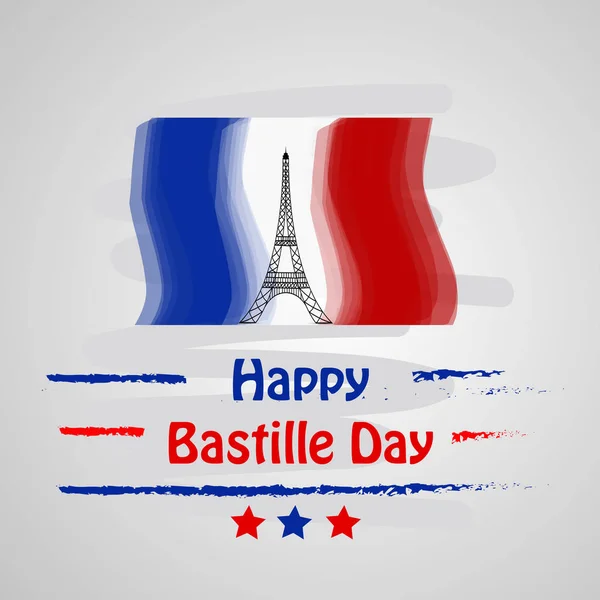 Illustration Background France Bastille Day — Stock Vector