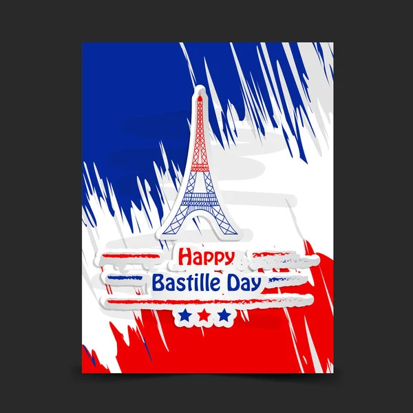 Illustration Background France Bastille Day — Stock Vector