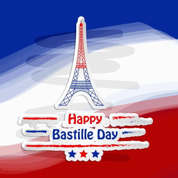 Ábra Háttérben Franciaország Bastille Bevételének Napja — Stock Vector