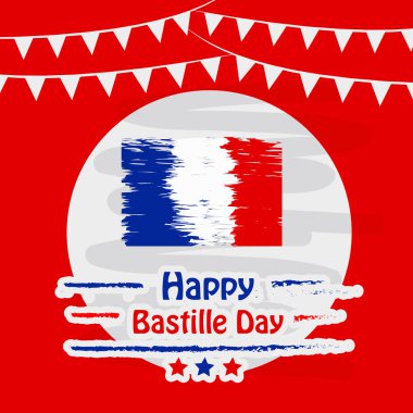 Arka plan illüstrasyon için Fransa Bastille günü