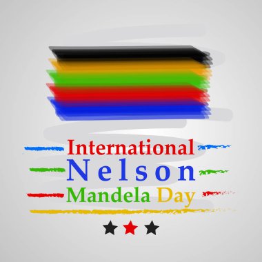 Arka plan illüstrasyon Nelson Mandela günü için