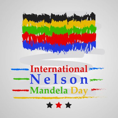 Arka plan illüstrasyon Nelson Mandela günü için