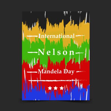 Arka plan illüstrasyon Nelson Mandela günü için