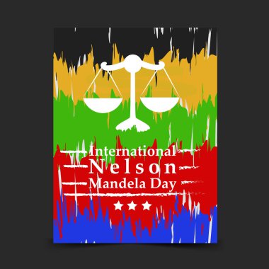 Arka plan illüstrasyon Nelson Mandela günü için