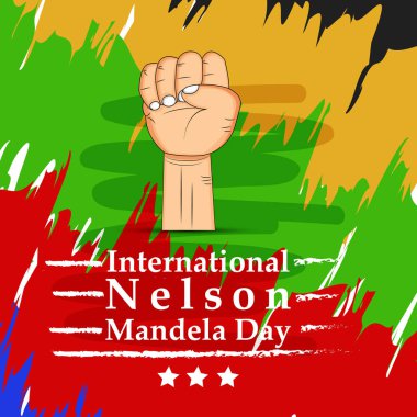 Arka plan illüstrasyon Nelson Mandela günü için