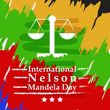 Arka plan illüstrasyon Nelson Mandela günü için