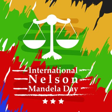 Arka plan illüstrasyon Nelson Mandela günü için