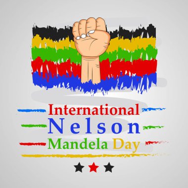 Arka plan illüstrasyon Nelson Mandela günü için