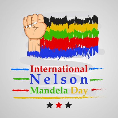 Arka plan illüstrasyon Nelson Mandela günü için