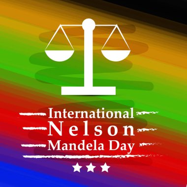 Arka plan illüstrasyon Nelson Mandela günü için