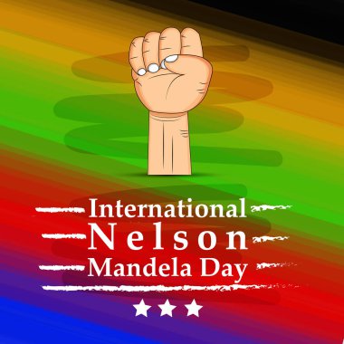 Arka plan illüstrasyon Nelson Mandela günü için