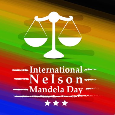 Arka plan illüstrasyon Nelson Mandela günü için