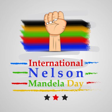 Arka plan illüstrasyon Nelson Mandela günü için
