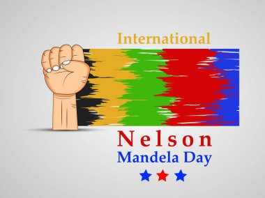 Arka plan illüstrasyon Nelson Mandela günü için