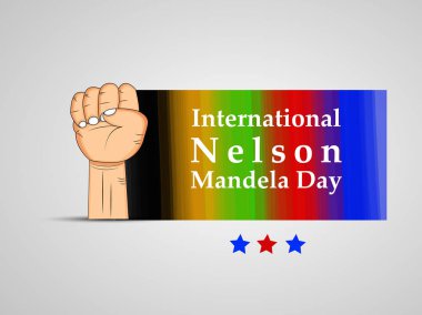 Arka plan illüstrasyon Nelson Mandela günü için