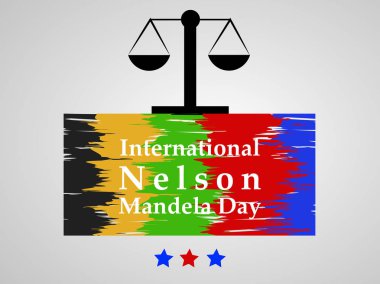 Arka plan illüstrasyon Nelson Mandela günü için