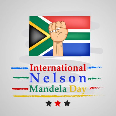 Arka plan illüstrasyon Nelson Mandela günü için