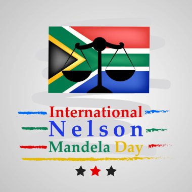 Arka plan illüstrasyon Nelson Mandela günü için