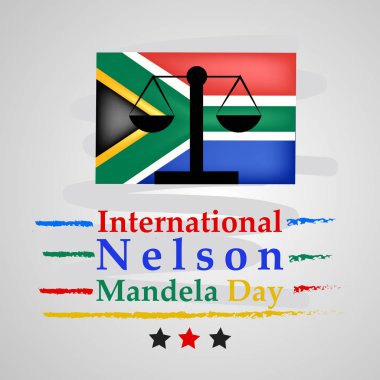 Arka plan illüstrasyon Nelson Mandela günü için