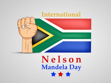Arka plan illüstrasyon Nelson Mandela günü için