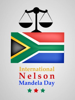 Arka plan illüstrasyon Nelson Mandela günü için
