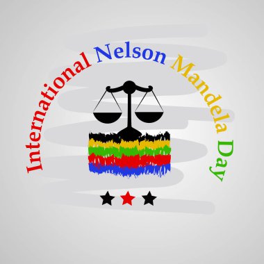 Arka plan illüstrasyon Nelson Mandela günü için