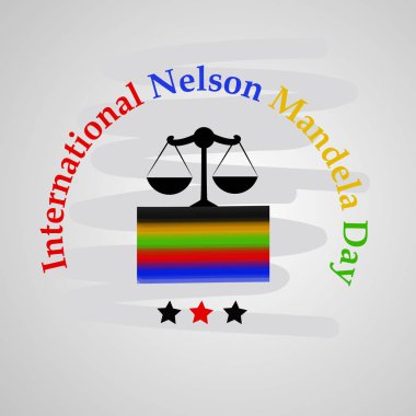 Arka plan illüstrasyon Nelson Mandela günü için