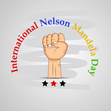 Arka plan illüstrasyon Nelson Mandela günü için