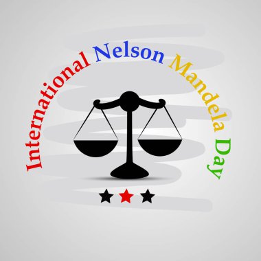 Arka plan illüstrasyon Nelson Mandela günü için