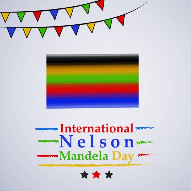 Arka plan illüstrasyon Nelson Mandela günü için