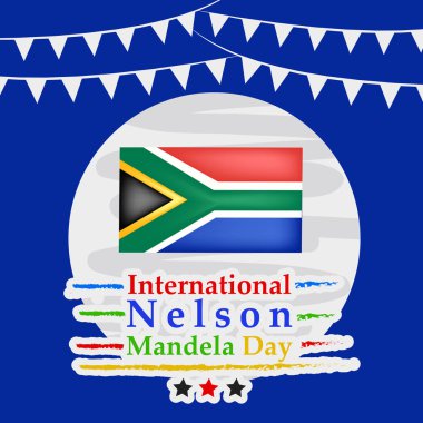 Arka plan illüstrasyon Nelson Mandela günü için