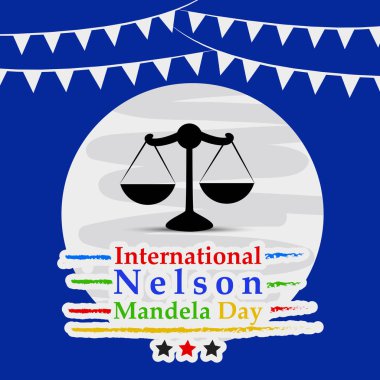 Arka plan illüstrasyon Nelson Mandela günü için