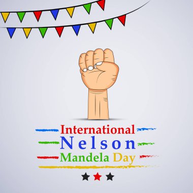 Arka plan illüstrasyon Nelson Mandela günü için